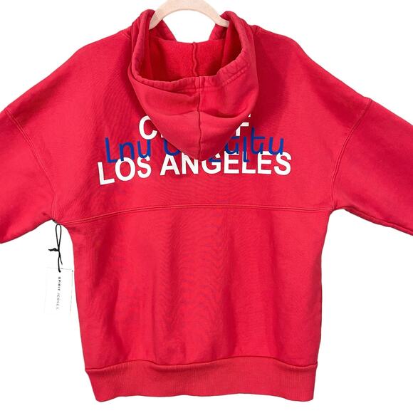 Spirit Jersey Full Zip Hooded 100% Cotton Red Jacket Size Medium - Picture 3 of 8